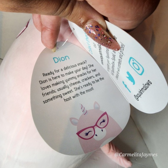 DION 🦄 Pink Unicorn With Glasses OG VHTF original Squishmallows By Kellytoy NWT - Picture 8 of 8